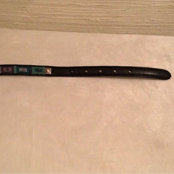 Brighton Leather Black Beaded Women's Belt - Picture 6 of 8